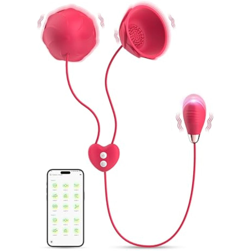 Nipple Toys Vibrator Sex Toys - App Control Vibrators Adult Toy, G Spot Vibrator For Women With 9X9 Vibrating Modes, Rose Sex Toys For Couples, Clitoral Stimulator Dildo, Nipple Clamps For Couples