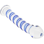 Glass Dildo, 7.67 Inch Crystal Anal Butt Plug Unisex Pleasure Wand For Men Women