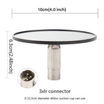 3XLR Connector Suction Cup Base Vacuum Parts Attachments Accessories for Vac-U-Lock Machine Adapter Gift(3 XLR Connector) 10cm Max Diameter