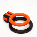 German Modern Design Chastity Devices Belt Men Cock Cages 3 In 1: Revolver-R10, Revolver-R40 & Rodeo, 5 Rings By , 5 Rings, Black-Red