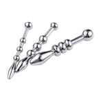 Urethral Sounds Stainless Steel Penis Plug Training Urinary Dilator Urethra Masturbation Rod Bladder Stimulation Sex Toy For Men (4 Beads 0.31Inch)