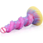 Huge G-Spot Dildo Silicone Tentacle Realistic Dildo Anal Plug with Strong Suction Cup Monster Dildo Glows in Dark 8inches