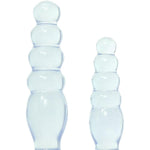 Doc Johnson Crystal Jellies - Anal Delight Trainer Kit - Small-Large - Suction Cup Base - Clear
