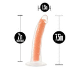 Blush Neo Elite Lavo 7.5" Glow In The Dark Dildo - Sensa Feel Realistic Silicone Cock - Suction Cup, Strap-On Compatible - Anal & Vaginal Adult Sex Toy Penis For Women, Men & Couples - (Neon Orange)