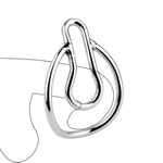 Stainless Steel Male Chastity Device with Belt and Clip for Exercising a Man's Penis
