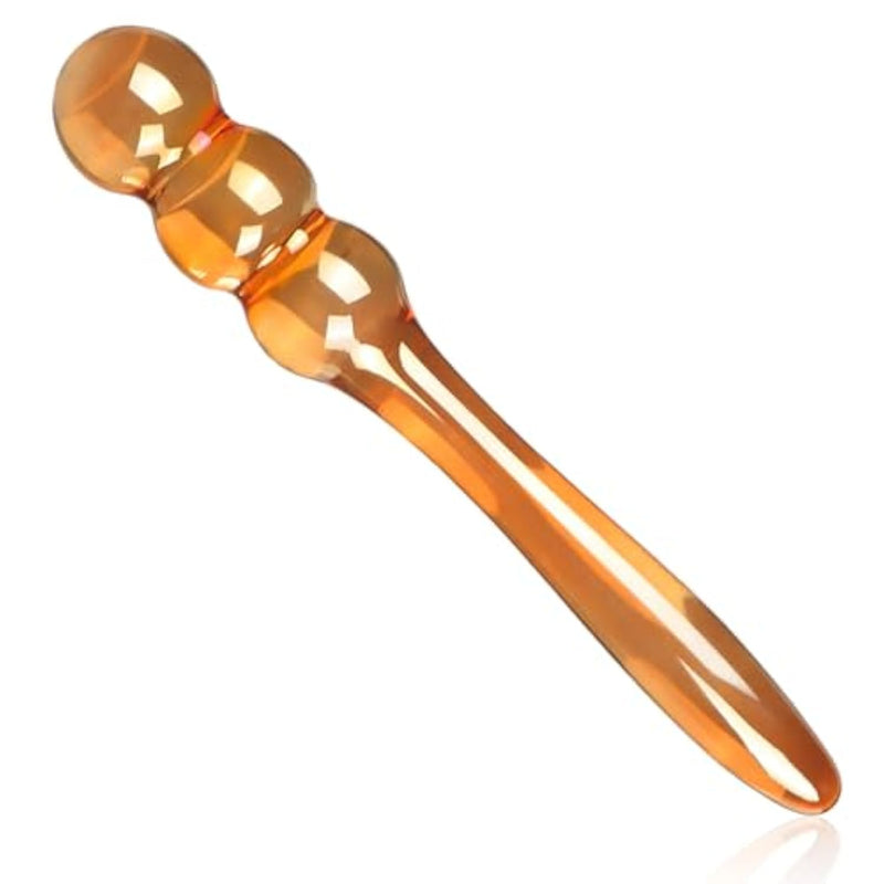 Glass Anal Bead Butt Plug, Crystal Glass Butt Plug Pleasure Wand, Double Ended Glass Dildo Stimulator Fetish Sex Slave Prostate Massager Masturbation Sex Toy For Women Men And Couple