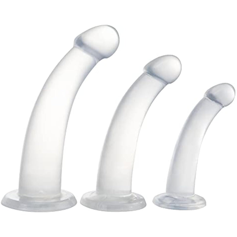 Anal Plug Set, 3 Sizes Butt Plug Trainer Kit G-Spot Dildo Penis Dong Prostate Massager With Strong Suction Cup Adult Sex Toy For Beginners & Experienced Users