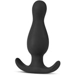 Anal Adventures Platinum Curve Plug Silicone Prostate Plug - Design Keeps Product Securely In Place - Base For Safety, Comfort & Wearability - Beginners Satin Smooth Sex Toy
