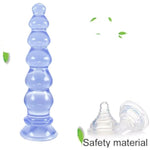 9.4Inch 6 Beads Anal Beads Anal Dildo With Strong Suction Cup Sex Toy Butt Plug Clitoral Dildo For Woman Man - Blue