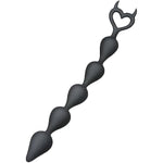 Anal Plug Buttplug With Devil'S Horns Anal Trainer 5 Bead Anal Sex Toy Flexible Anal Chain Sm Masturbation For Women Men Couples Sexy Role Play Butt Plugs Cosplay Halloween