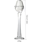 New Wine Glass Shape Crystal Anal Plug, G-Spot Stimulator Long Butt Plug Prostate Massager Vaginal Masturbation Anal Trainer, Crystal Butt Plug For Women Men Couples Lover Sex Slave Abuse Sex Toys