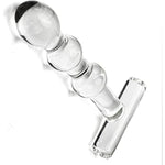 Glass Dildo Crystal G-Point Stimulation Massage Stick Anal Sex Toy, Yellow Glass Anal Butt Plug