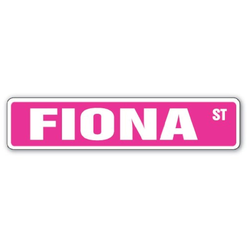 Fiona Street Sign Childrens Name Room Sign | Indoor/Outdoor |  18" Wide Plasti