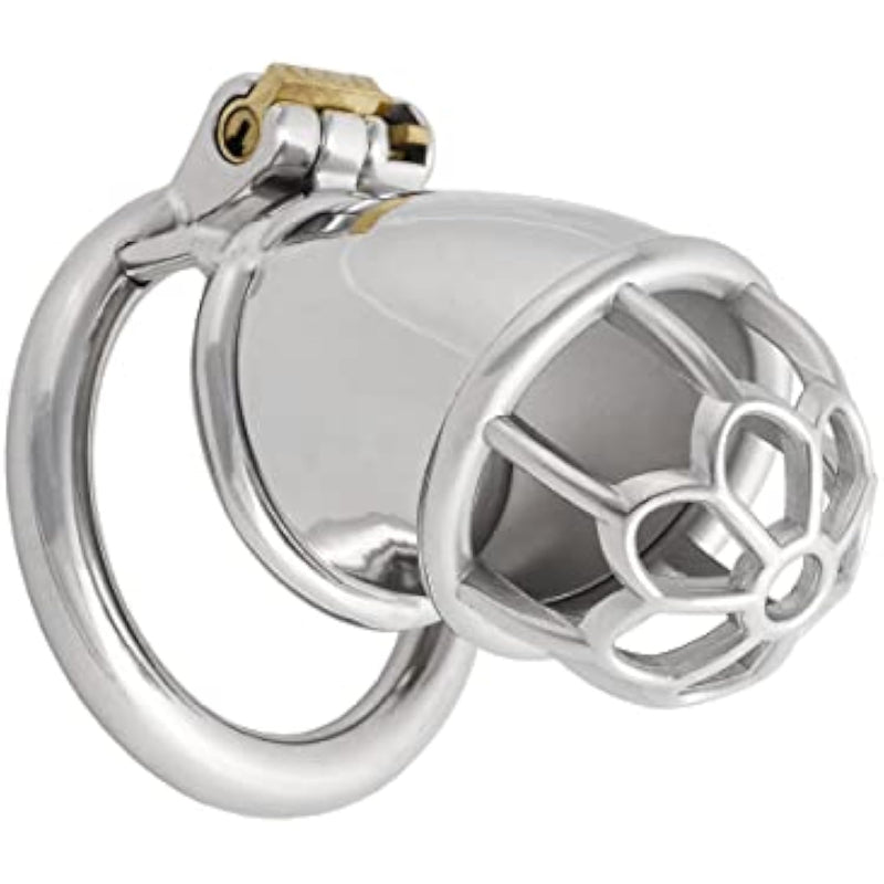Chasity Cage For Men Metal Chastity Device Breathable Male Abstinence Chastity Lock Cock Cage Penis Cage Prevent Erection Toy J1750 50Mm
