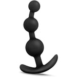 Anal Adventures Platinum - Small Anal Beads Butt Plug - Soft Platinum Puria Silicone - Ultrasilk Smooth - Anchortech Design Stays Comfortably Securely In Place - Sex Toy