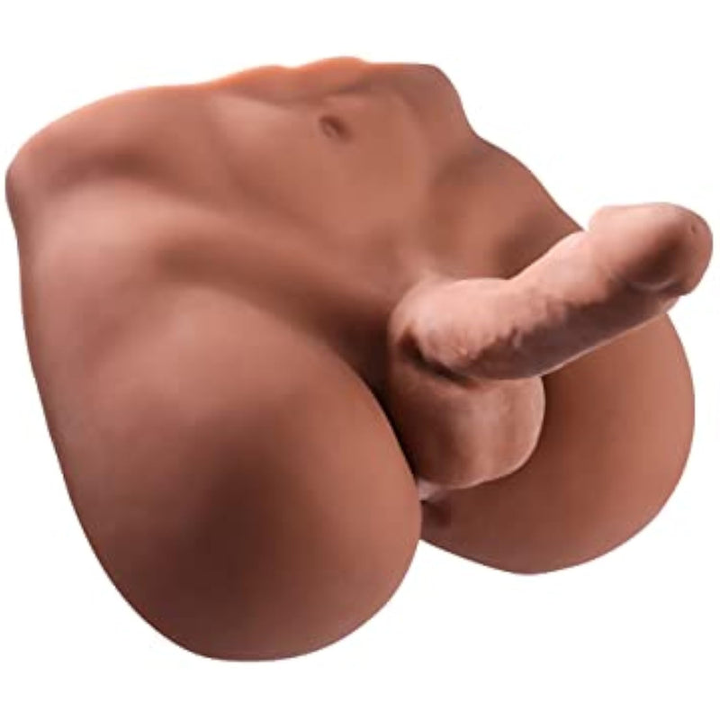 Lifelike Torso Male Sex Doll for Women with Flexible Dildo Realistic Sex Huge Cock 7.08inches, Sex Dildo Dolls for Women Masturbation, Unisex Masturbator Tight Anal Sex Toy for Men Gay Couple