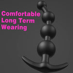 Anal Beads Butt Plug Prostate Massager With Narrow Flared Base And Graduated Beads For Comfortable Long Term Wear Sex Toy For Men Women