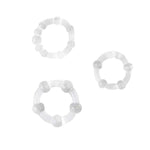 Penisring Cockrings,6 Pcs Different Sizes Silicone Penis Sleeve Penis Trainer,Stretchy Longer Harder Stronger Erection Semen Lock Caged,Delay Ejaculation Time Lasting Sex Toys For Men,White