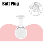 Beginners Anal Trainer Set, 3 Piece Butt Plugs, Butt Toys For Men And Women Large Transparent Globular Anal Plug For Advanced Player Prostate And Butt Stimulator Adult Sex Toys For Intense Pleasure