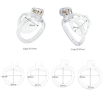 Small Lightweight Chastity Device Hollow Ventilation Penis Lock With 4 Penis Rings Invisible Sissy Lock Chastity Clear Adult Bondage Fetish Adult Sex Toys (B)
