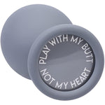 Doc Johnson A-Play - Silicone Trainer Set - 3 Piece Set, Play with My Butt Not My Heary, Grey