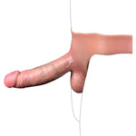 Universal Size Elastic Liquid Silicone Soft Wearable Dildo Panties Realistic Dildo Panties With 7.5 Inch Dildo Strap On Dildo Adult Sex Toy For Men Women Couple Waterproof Flexible Hollow Sleeve