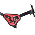 Strap-On Harness Adjustable Adult Sex Toy With 3 Different Sized O-Rings Suction Cup Dildo Compatible Harness,Accommodates Up To 59" Waist,Red