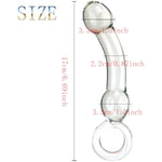 Anal Butt Plug Glass Anal Trainer With Big O Ring Crystal Pleasure Wand Sex Toy,G-Spot Pleasure Wand Glass Dildo Expander Crystal Anal Plug Anal Masturbator Sex Toy For Men Women(Style 1)