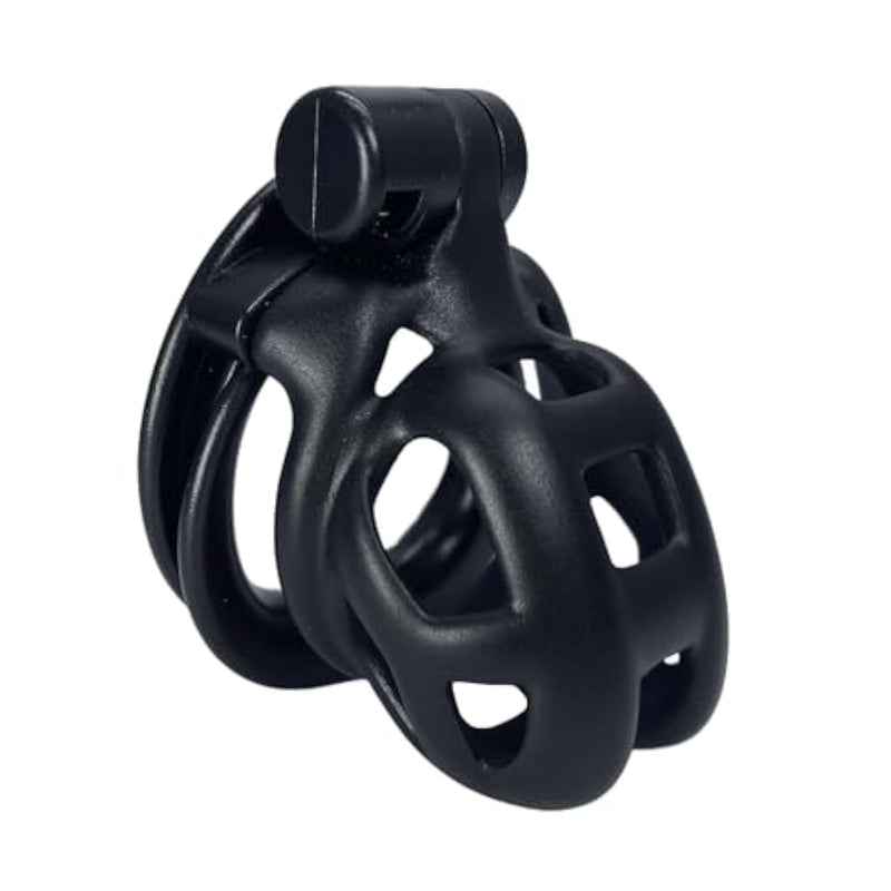Male Chastity Device, Upgraded Ergonomic Nylon Resin Chastity Locked Cage With 4 Sizes Rings Complete Set For Prevent Erection Penis Exercise Cook Cage Bondage Restraint Kit Sex Toy (Nub)