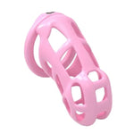 Resin Cock Cage Chastity Cage 3.0 Male Chastity Device With 4 Rings Penis Male Chastity Device Pink Chastity Cage Lightweight Chastity Cage For Man Penis Bondage Exercise Male Sex Toy?Standard?