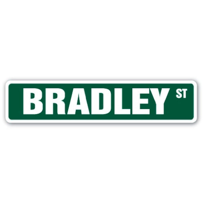 Bradley Street Sign Childrens Name Room Sign | Indoor/Outdoor |  18" Wide Plas