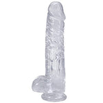 Doc Johnson Really Big Dick in A Bag - 10 inch - Suction Cup Base, Total Length: 10 in. (25.4 cm), Insertable Length: 8.75 in. (22.2 cm), Width/Diameter: 2 in. (5.1 cm), Crystal Clear TPE