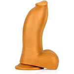 Realistic Dildo With Powerful Sucker Base, Liquid Silicone Thick Dildo Penis Soft Skin-Friendly G-Spot Giant Dildo With Thick And Rough Testicle Base (M)