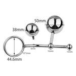 Sex Toys Sm Metal Anal Hook Removable Ball Anal Plug Male Penis Ring Removable Single Ball Slider Anal Plug With Pull Ring Adult Sex Products