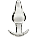 Anal Plug Glass Butt Plug For Comfortable Wear Prostate Massager Sex Toy With Curved Base And Tapered Tip For Men Women Masturbation (L)