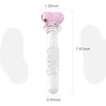 Love Screw Anal Plug Crystal Penis For Men And Women Back Court Anal Plug Masturbation Glass Rod Adult Product