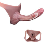 Hollow Penis Sleeve Dick Extender, Silicone Wearable Dildos Panty,Mens Cock Sleeve Enlarger, Realistic Strap On Harness For Adult Couple Pegging Toys