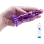 5.3 Inch Anal Dildo With Powerful Suction Cup, Small Anal Plug Dildos For Beginner, G-Spot Stimulation & Anal Training, Butt Plug Toys For Women & Men, Anal Trainer Sex Games - Purple