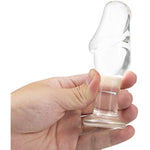 Glass Dildo Pleasure Wand Penis Crystal Anal Butt Plug For Men Women Transparent