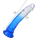 Realistic Jelly Dildo, 8 Inch G-Spot Dildo With Strong Suction Cup For Hands-Free Play, Flexible Lifelike Penis Female Clit Vaginal Masturbation Toy With Realistic Head And Veins Shaft