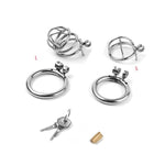 Male Chastity Cage Adult Sex Toys Metal Cock Cage With Invisible Lock And 2 Keys For Binding A Man'S Penis Skeletonized And Breathable Chasity Device Made Of Stainless Steel (1.77In,S)