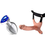Hollow Strap-On System + Heart Shaped Anal Butt Plugs