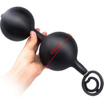 Inflatable Butt Plug Inflatable Anal Plug Built-In Two Steel Ballsinflatable Butt Anal Pump,Silicone Expandable Anal Sex Toys For Man And Women, Steel Ball Included