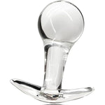 Glass Anal Plug Butt Plug With Curved Based For Comfortable Long Term Wear Prostate Massager Transparent Sex Toy With Long Stem For Women Men Masturbation