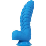 8.5Inch Realistic Dildo Soft Liquid Silicone Material No Any Smell Adult Sex Toys Thick Penis Strong Suction Cup For Hand-Free(Blue)