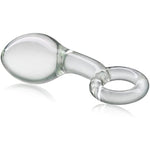 Anal Butt Plug Glass Anal Trainer With Big O Ring Crystal Pleasure Wand Adult Sex Toy For Men Women Couple Play (L)