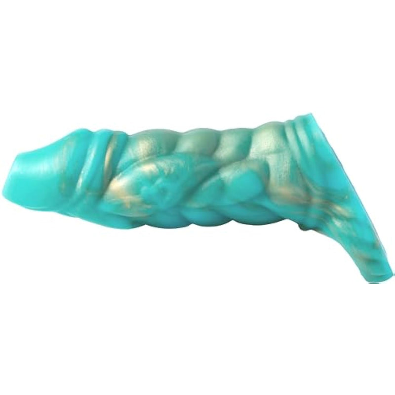 5.7" Muscular Green Goblin Pennis Sleeve Girth Enhancer For Men, Reusable Silicone Monster Penis Sleeve, Penis Sleeve Enlarger With Cock Ring, Highly Elastic Realistic Pennis Sleeve Extender For Sex