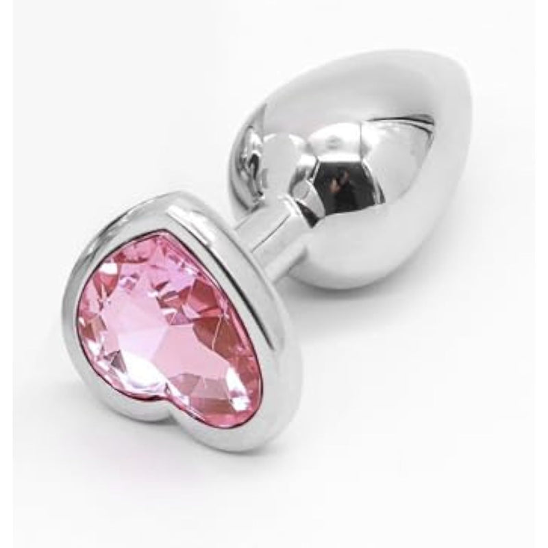 Small Heart Anal Plug Cute Anal Training Tools Pink Jewel Butt Plugs G Spot Anal Sex Toys For Beginner Adult Unisex Women Men Couple Sm Game Bedroom