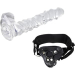 Strap-On Realistic Vibrating Dildo Wearable Harness,G Spot Stimulator, Sex Toys For Women,White