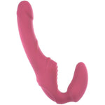Eve Vibrating Strapless Strap On Dildo, 9 Vibration Modes, Adult Toy, Anti Slip Silicone Insertable Double Ended Vibrating Sex Toy For Women & Lesbian Couples, Anal Strapon Dildo, 5", Pink